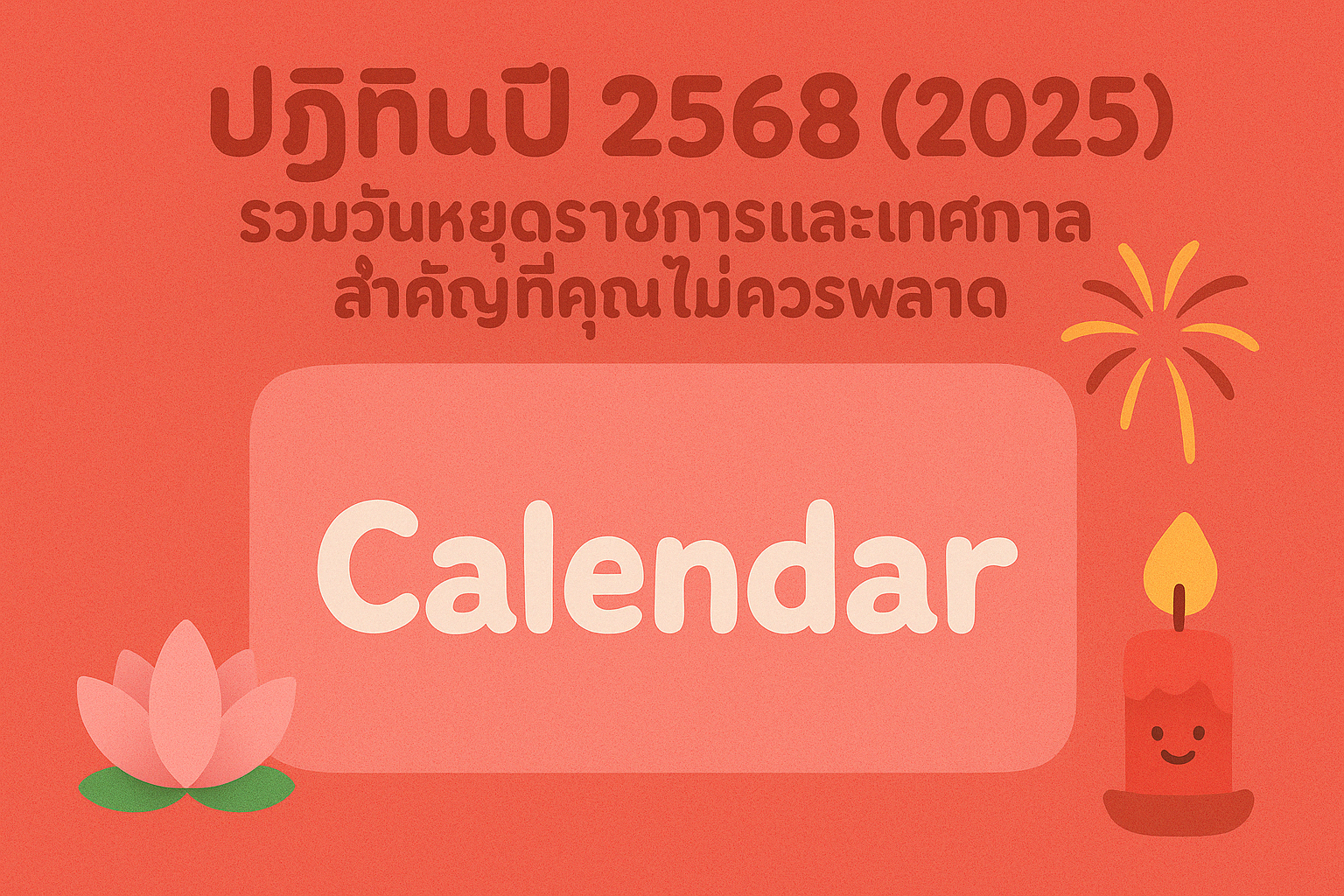 ปฏิทินปี 2568 (2025) รวมวันหยุดราชการและเทศกาลสำคัญที่คุณไม่ควรพลาด ...